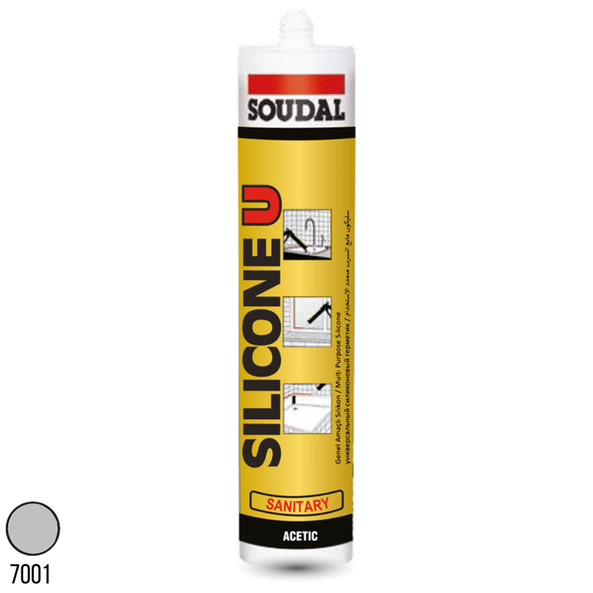 SOUDAL SİLİKON 280 GR GRİ