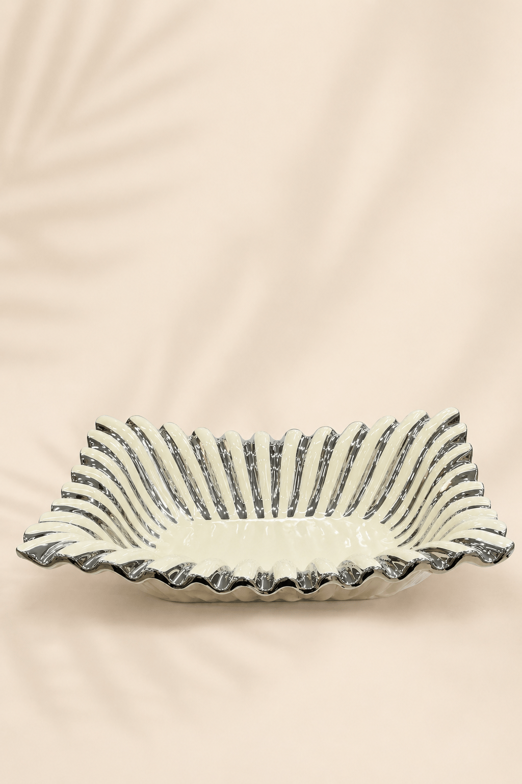 Acar Alba Dikdörtgen Sunum Tabağı Silver 20x29 cm