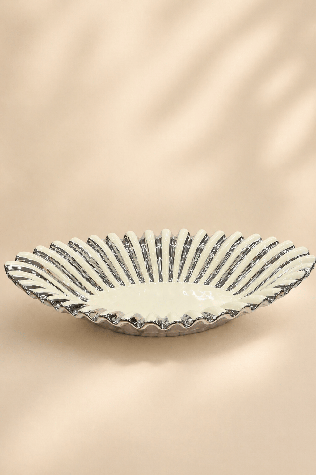 Acar Alba Kayık Sunum Tabağı Silver 21x41 cm