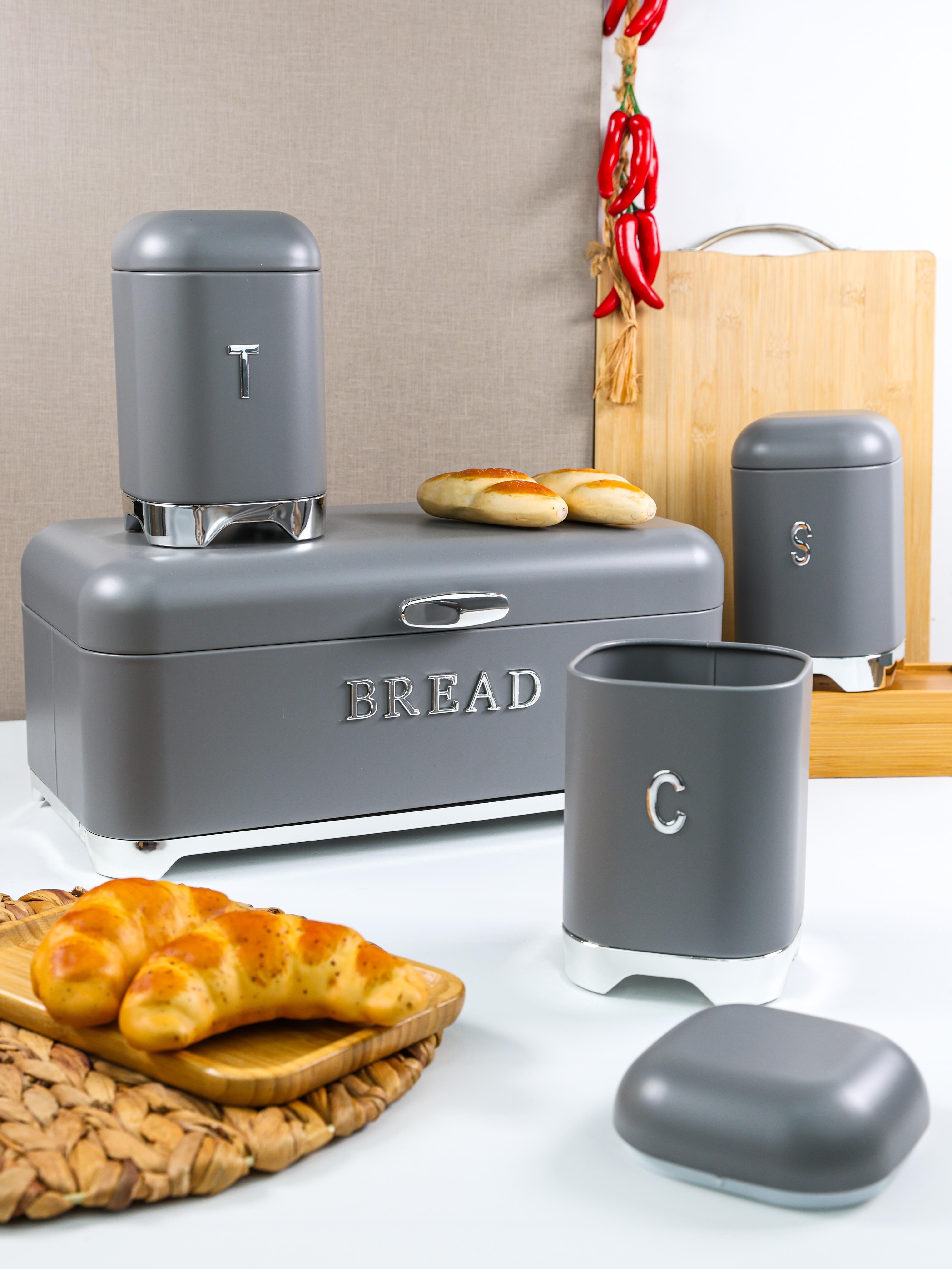 Belariva Ekmek & Baharat Saklama Seti Gri