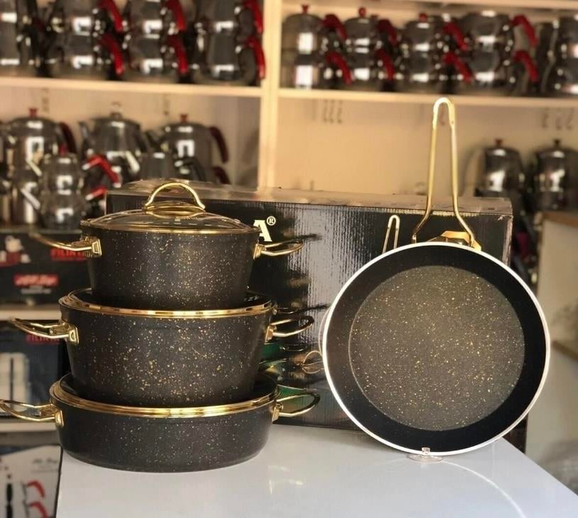 FMS 7 PARÇA GRANİT GOLD SİYAH 