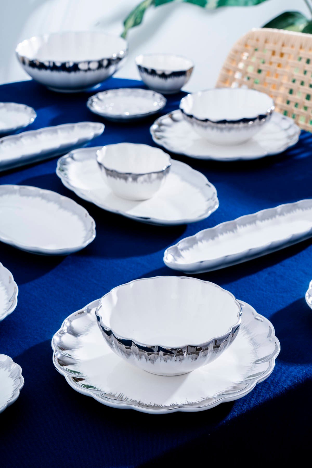 Marlene Silver 6 Kişilik 37 Parça Kahvaltı ve İkram Seti