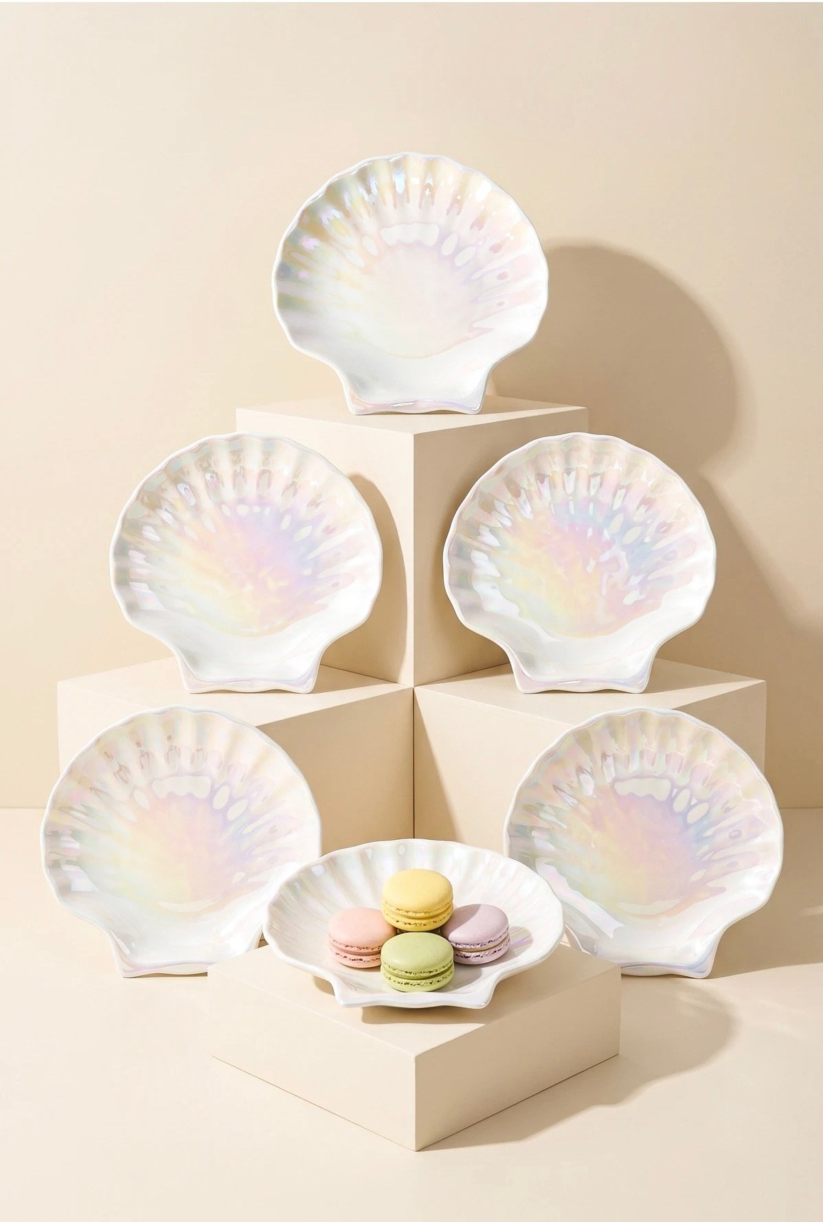 Pearl 6 Kişilik Porselen Pasta Tabağı 19,5 cm