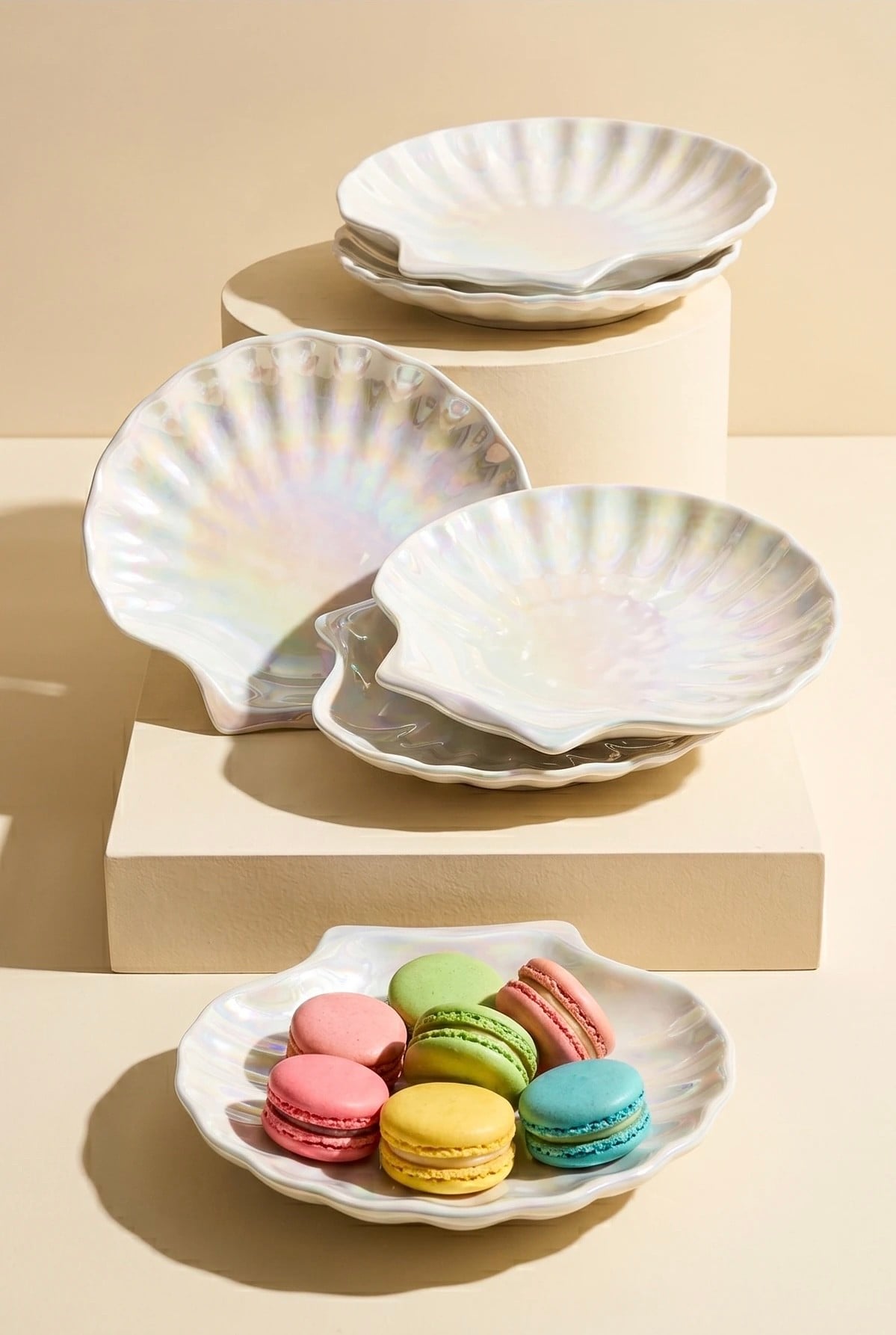 Pearl 6 Kişilik Porselen Pasta Tabağı 21,5 cm