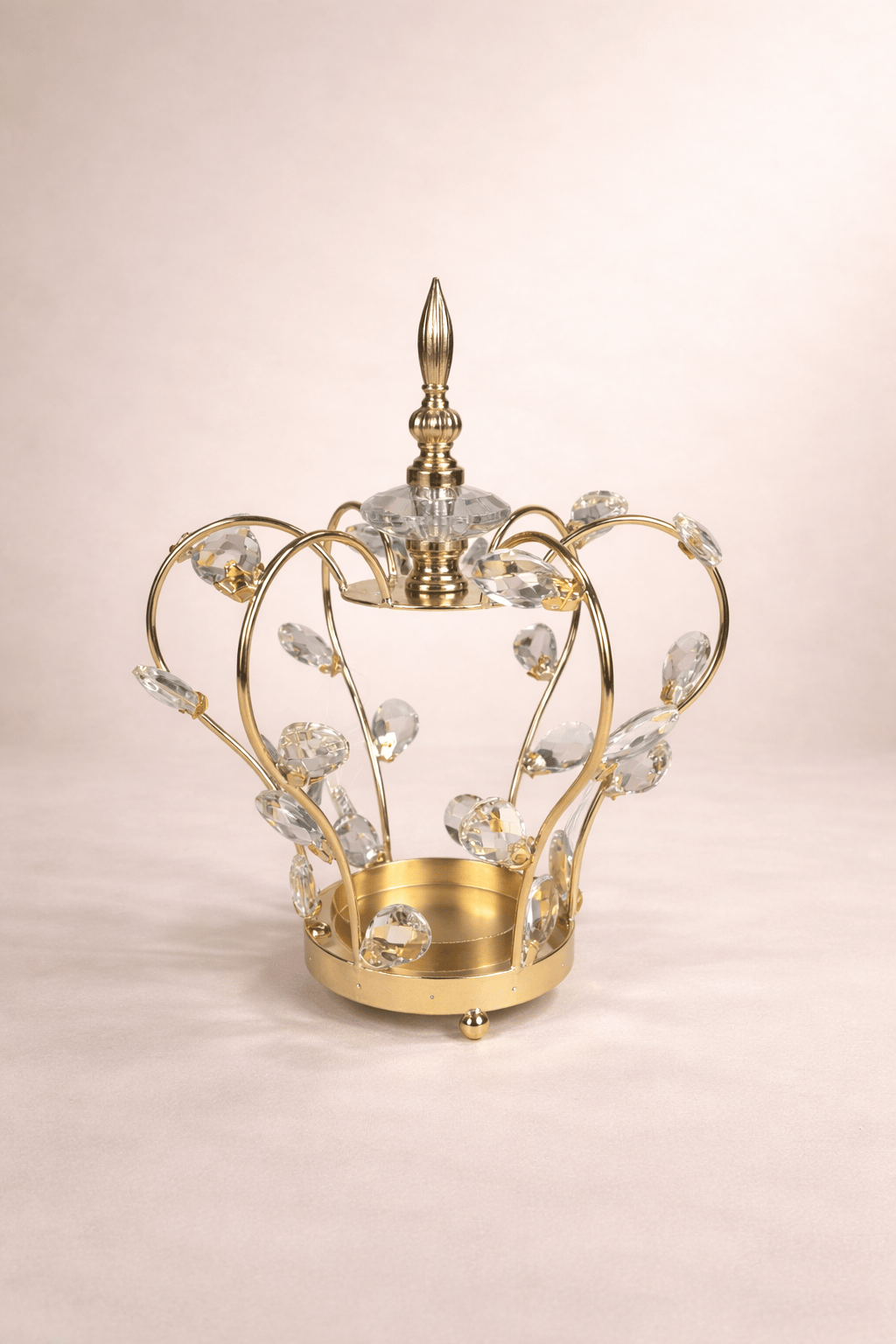 Taşlı Şamdan Gold 30 cm