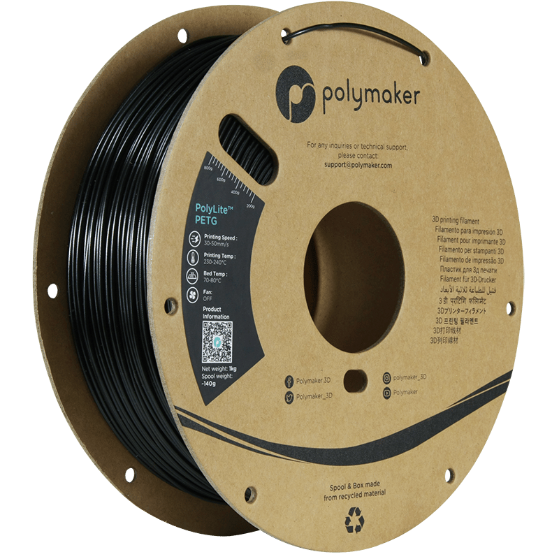 PolyLite PETG Filament Siyah – 1 kg 1.75mm