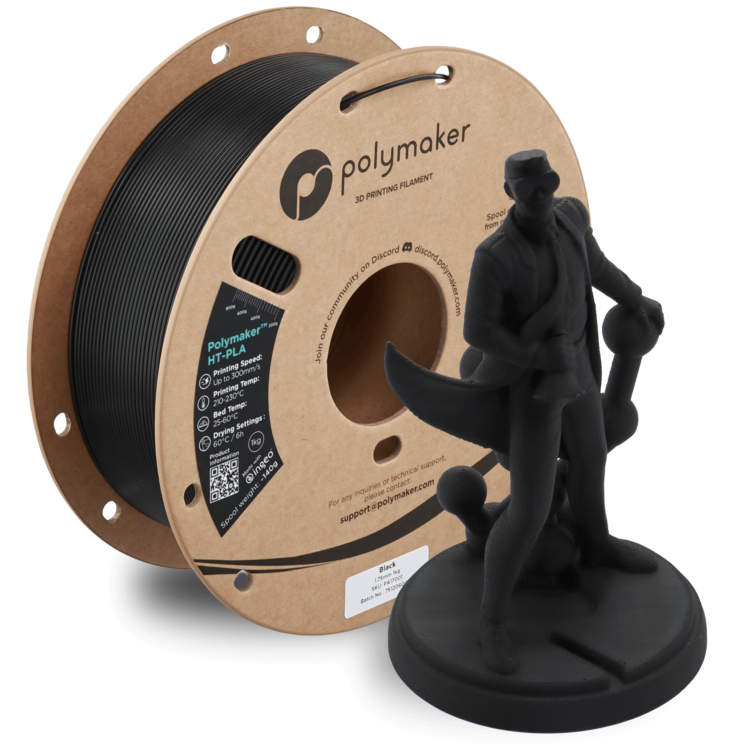 Polymaker HT-PLA Filament Siyah