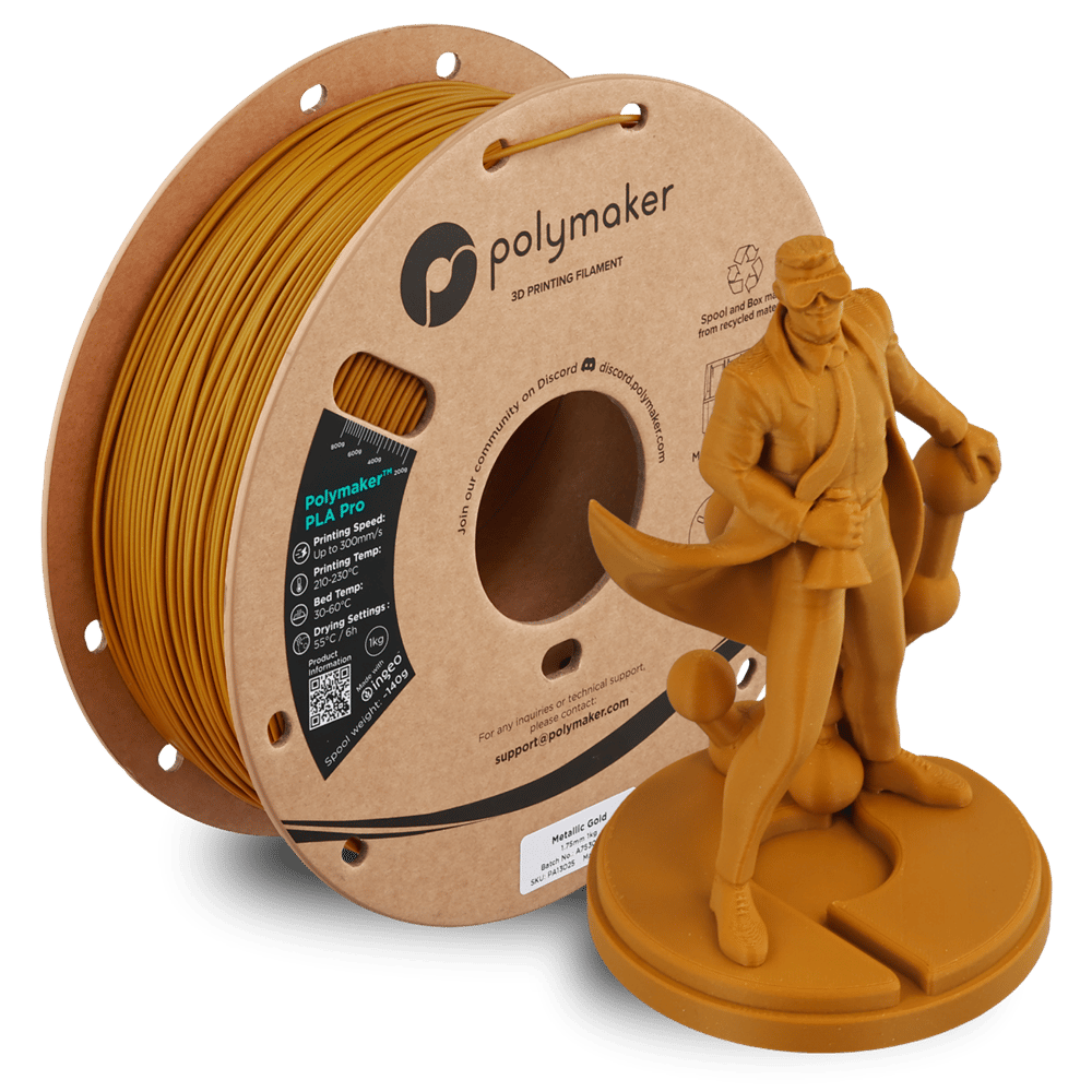 Polymaker PLA Pro Filament Metalik Altın - 1kg 1.75mm