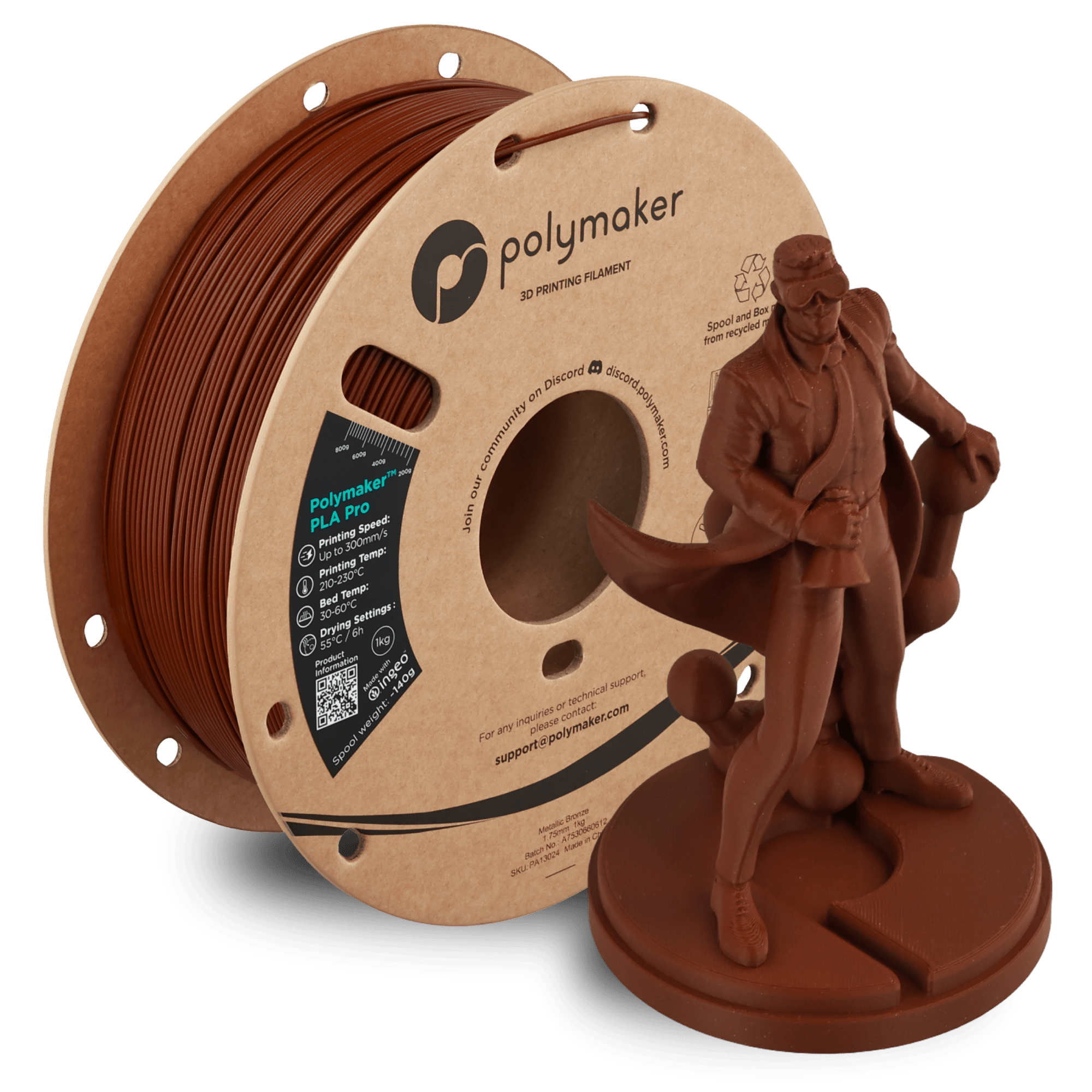 Polymaker PLA Pro Filament Metalik Bronz - 1kg 1.75mm