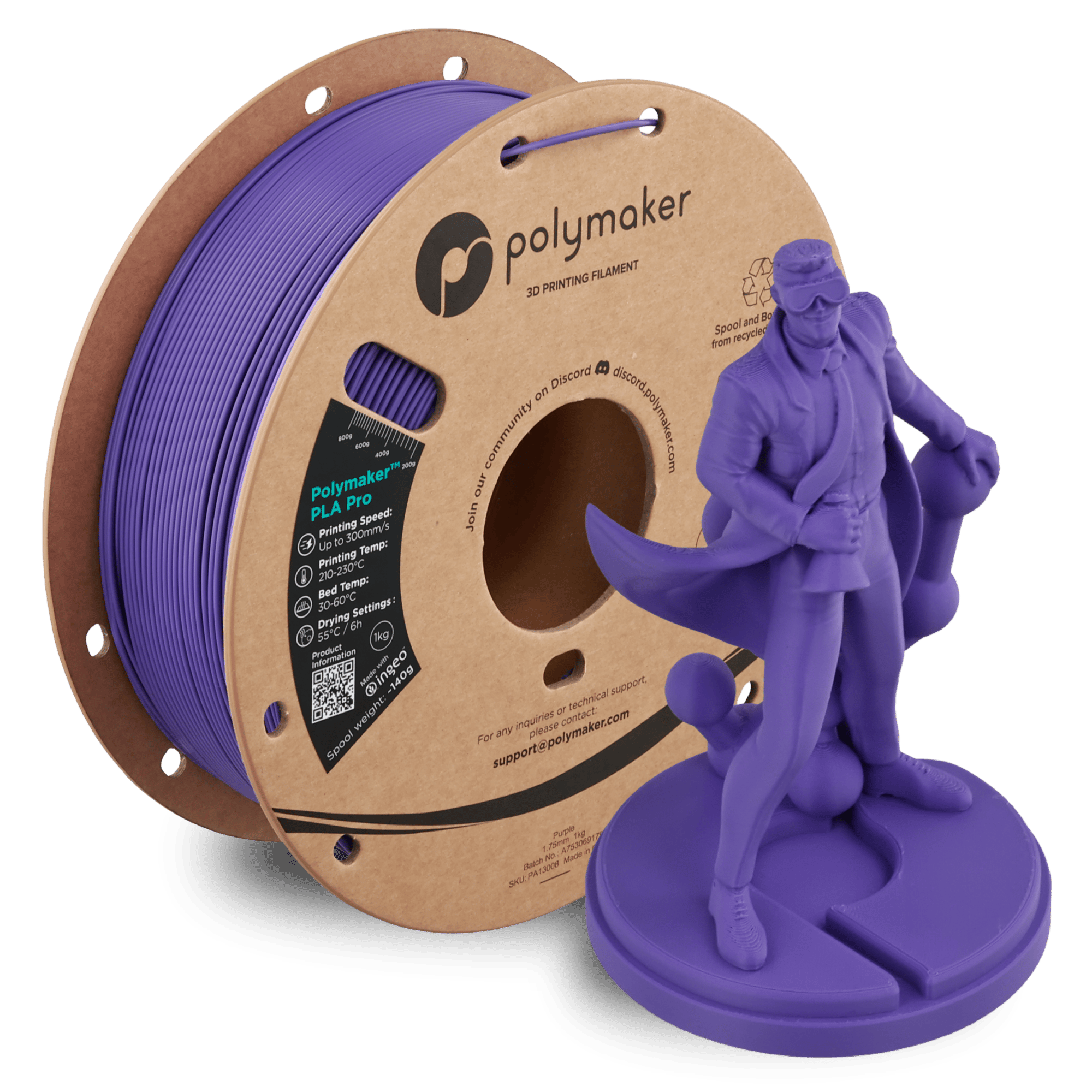 Polymaker PLA Pro Filament Mor - 1kg 1.75mm