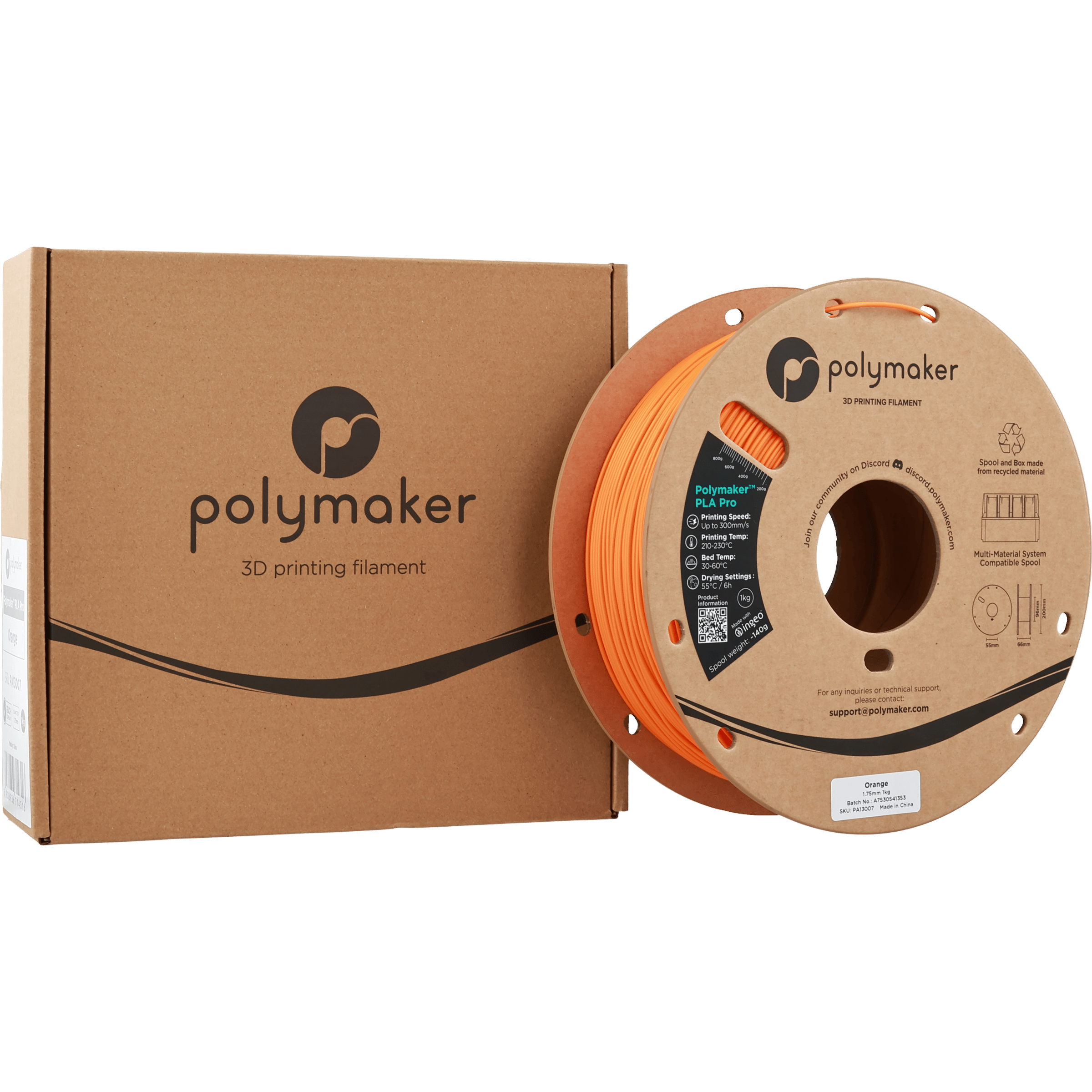 Polymaker PLA Pro Filament Turuncu - 1kg 1.75mm