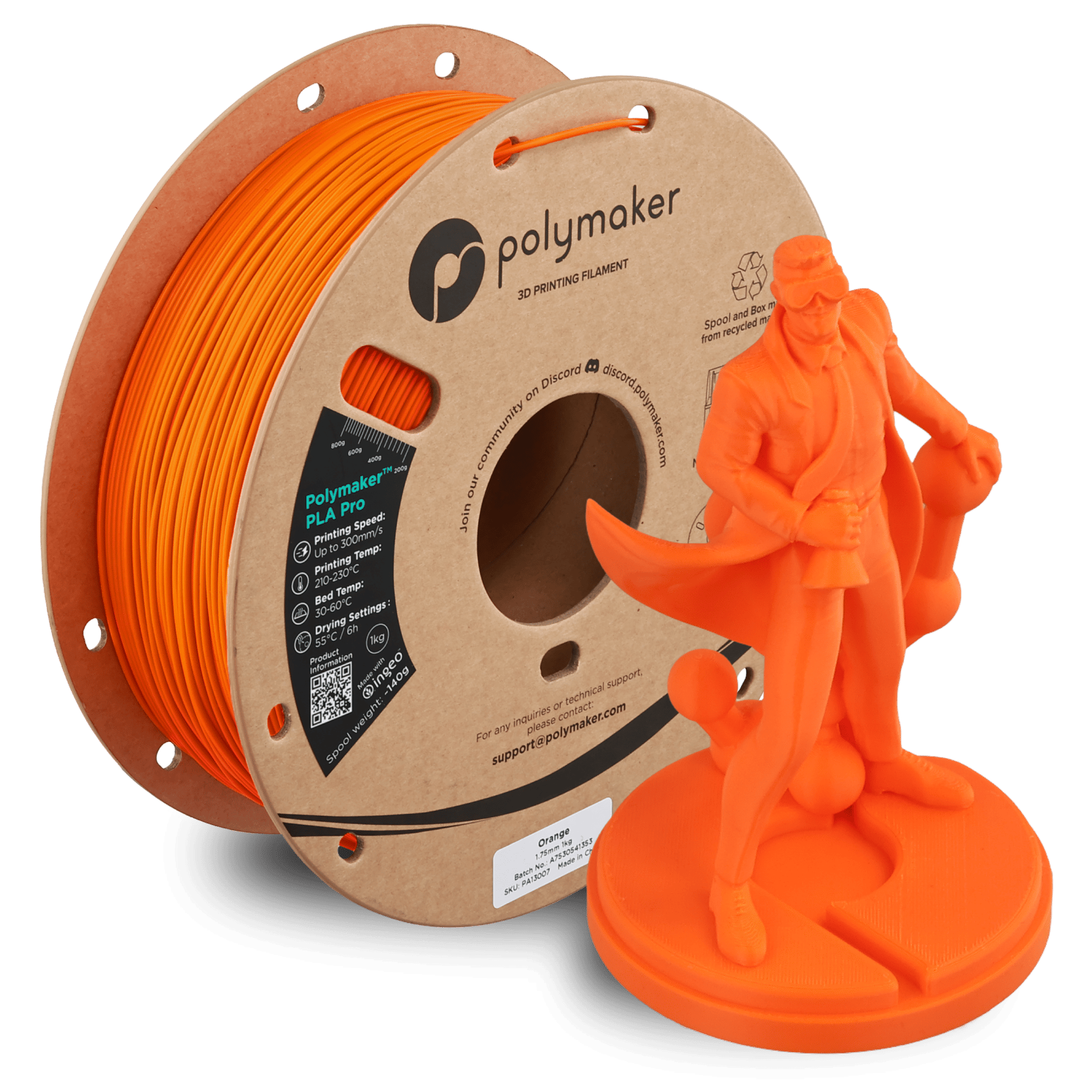 Polymaker PLA Pro Filament Turuncu - 1kg 1.75mm