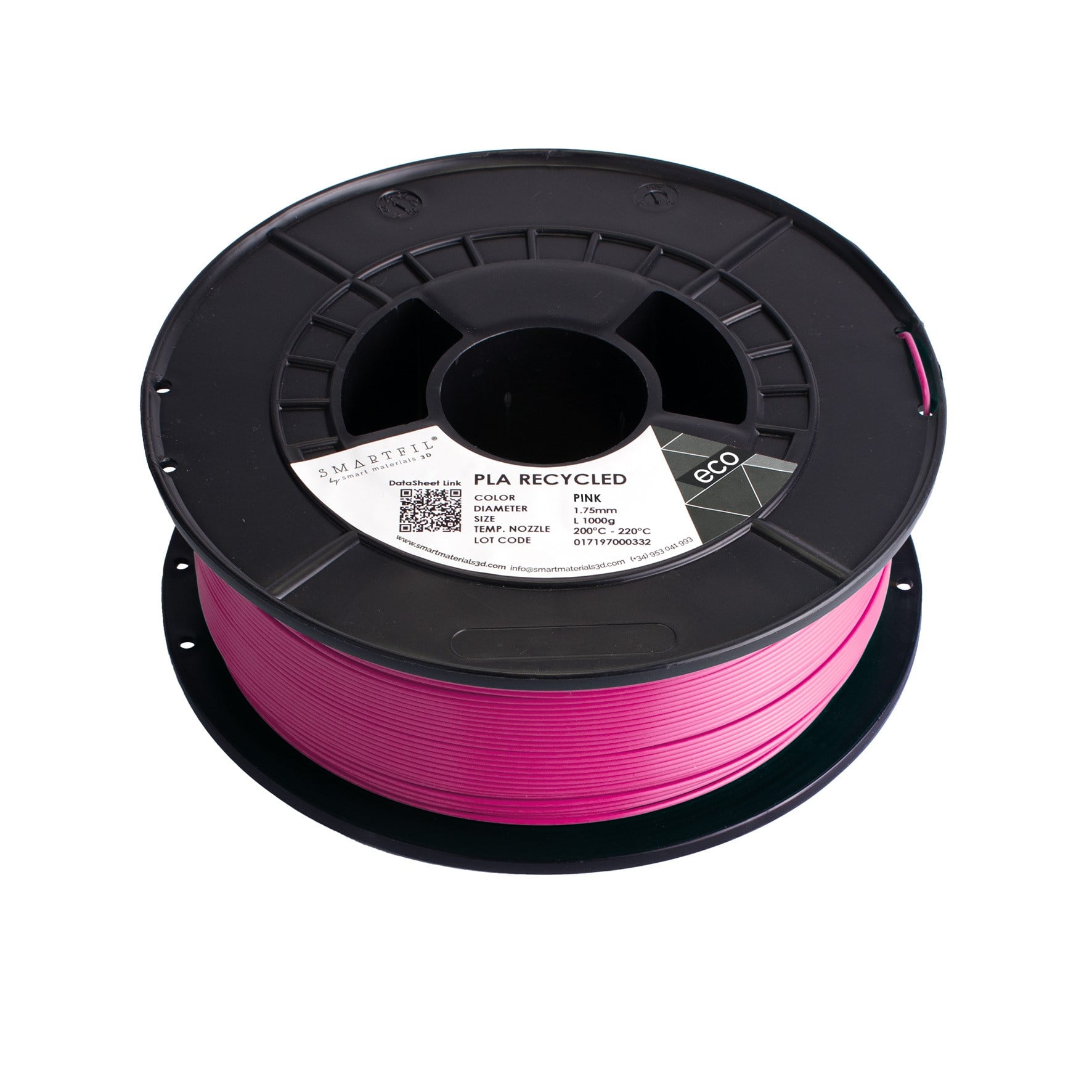 Smartfil PLA Recycled Filament Pembe - 1 kg 1.75mm