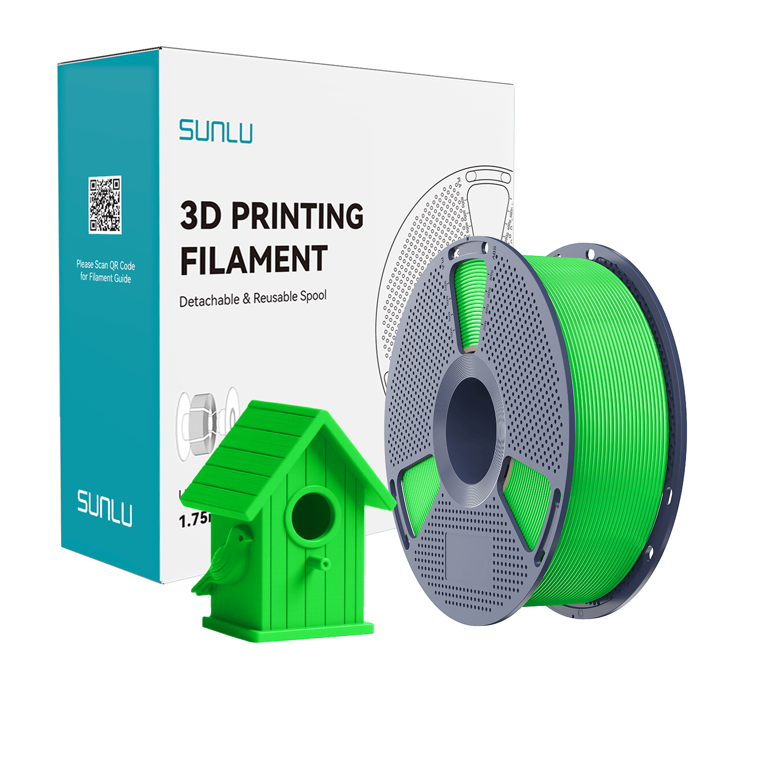 Sunlu ASA Filament Yeşil - 1 kg 1.75mm