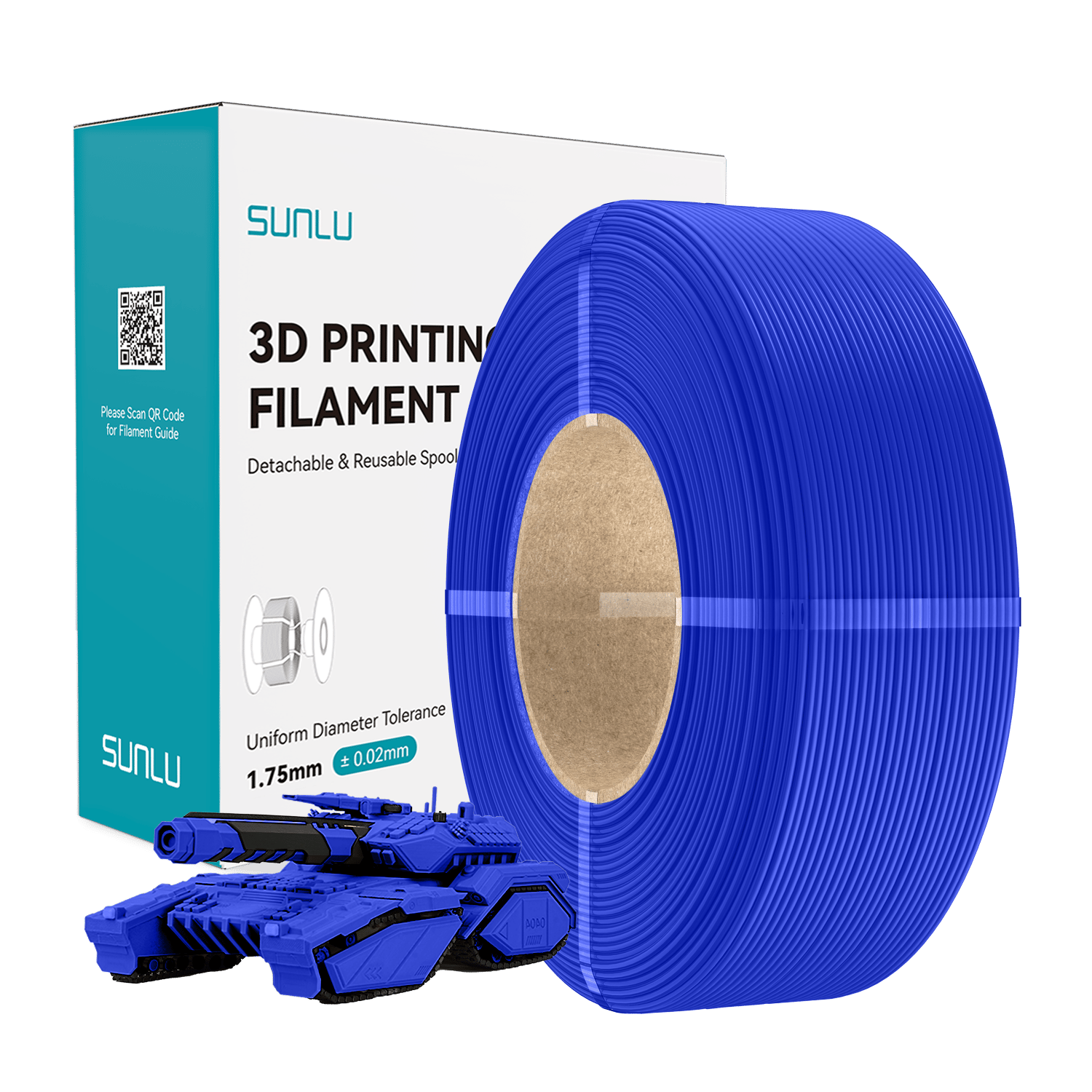 Sunlu Refill PLA Klein Mavi - 1kg 1.75mm