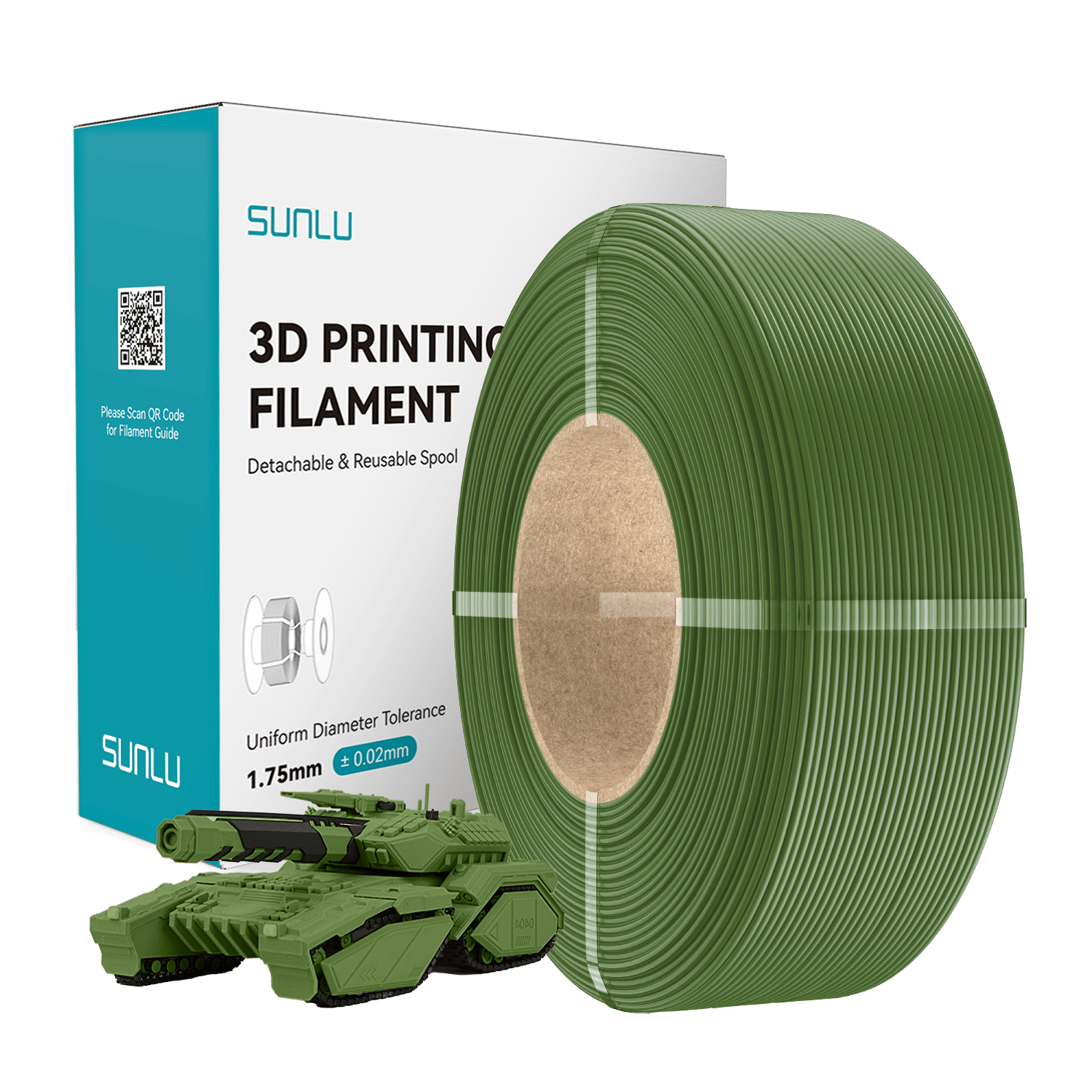 Sunlu Refill PLA Zeytin Yeşili - 1kg 1.75mm