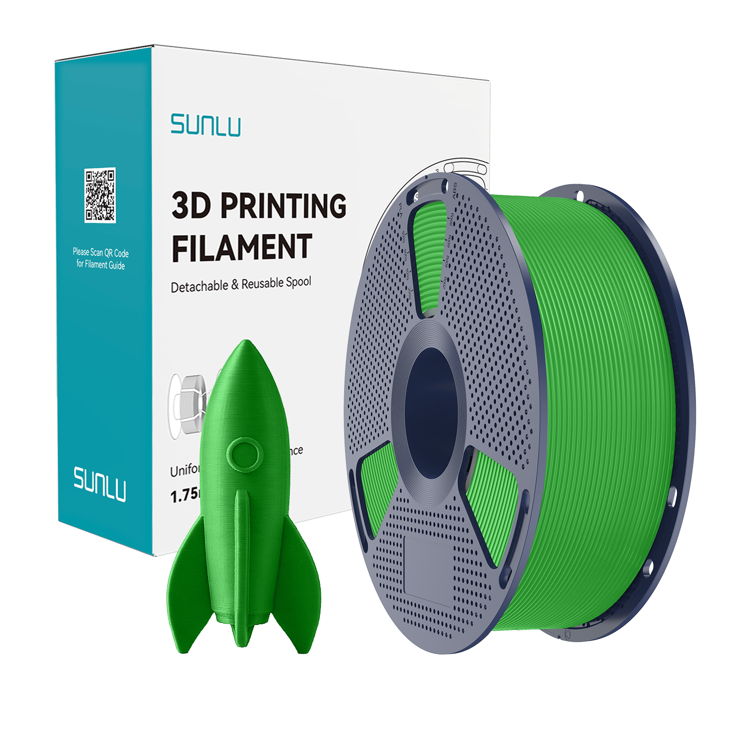 Sunlu Yüksek Hızlı PLA Filament Yeşil – 1kg 1.75mm