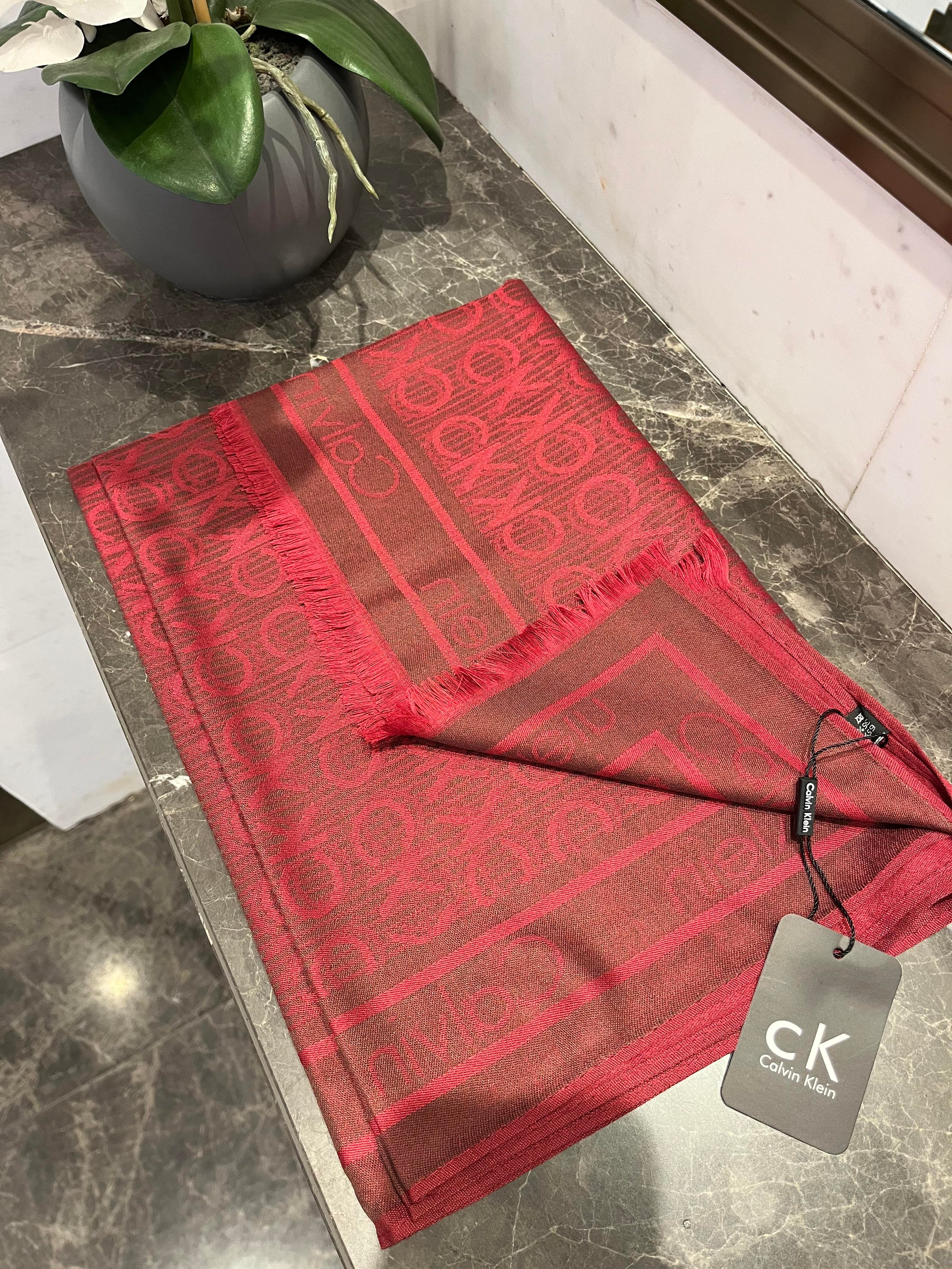 CK kaşmir premium şal -kırmızı
