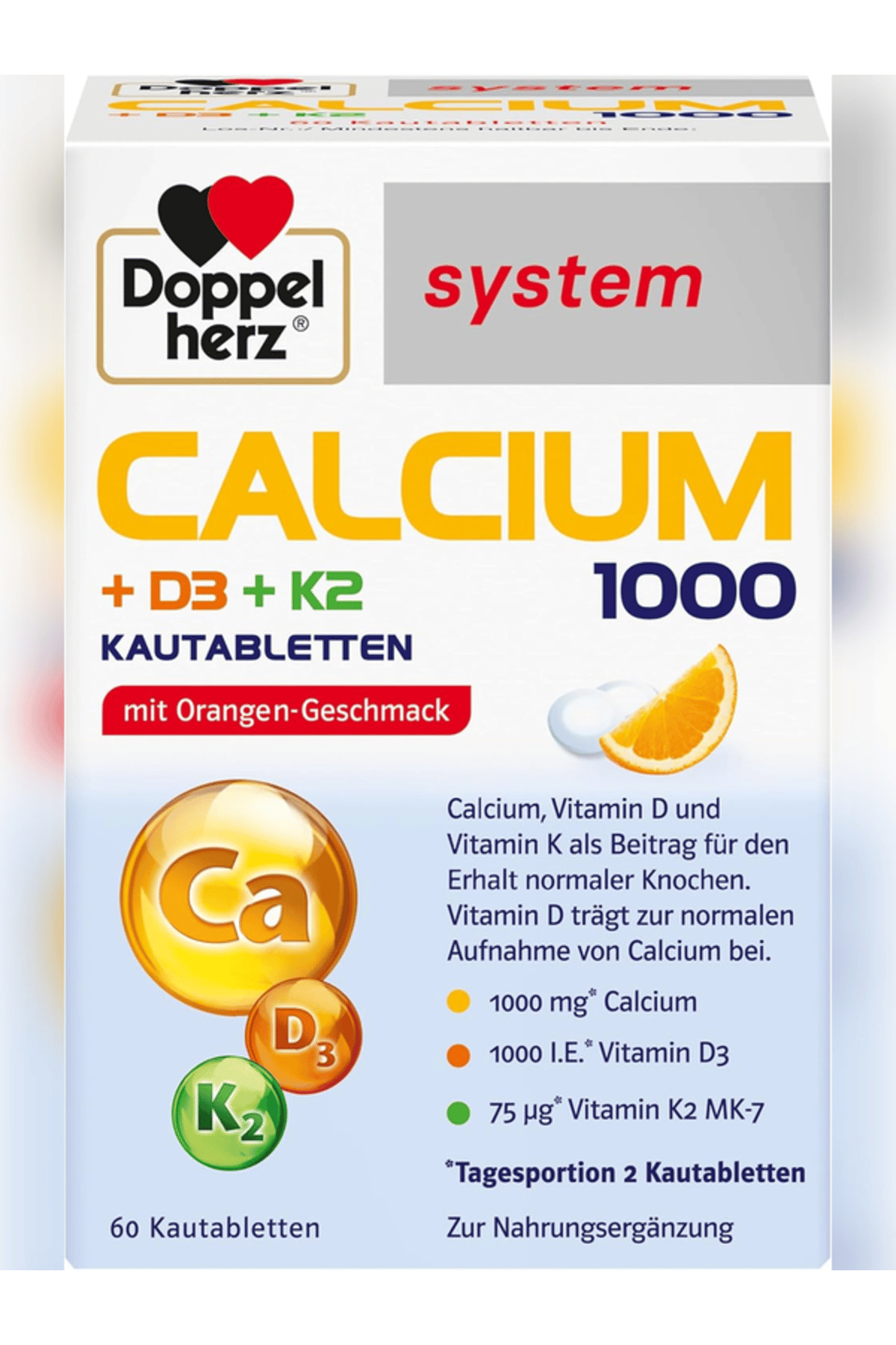 Calcium 1000 + D3 + K2 60 Çiğnenebilir Tablet