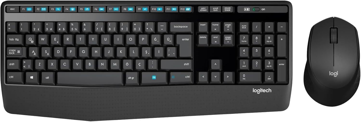LOGITECH MK345 Q TR MM KABLOSUZ KLAVYE MOUSE SET SİYAH 920-006514