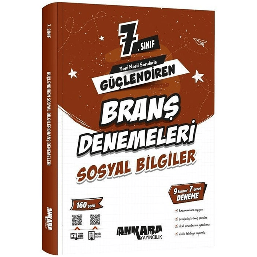 Ankara Yayıncılık 7. Sınıf Güçlendiren Sosyal Bilgiler Branş Denemeleri (2026-2027 Güncel Baskı)