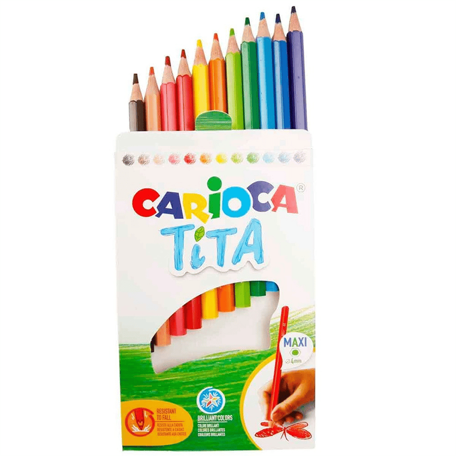 Carioca Tita Maxi 12 Renk Kuru Boya