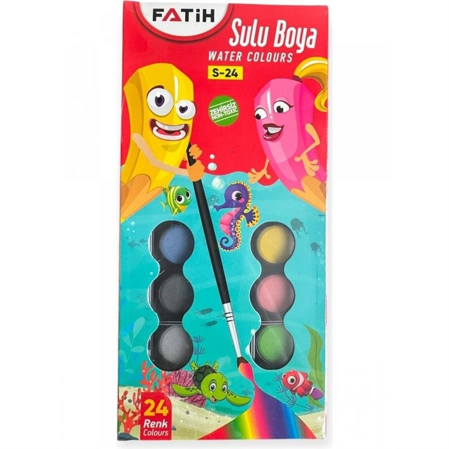 Fatih 24'lü Sulu Boya Karton Kutu / S24