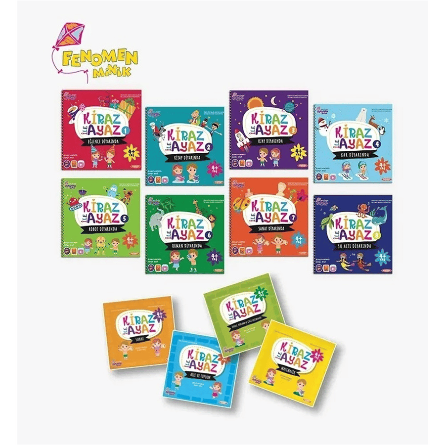 Fenomen Minik Kiraz ile Ayaz Öğrenci Seti 4+ Yaş (14 Kitap)
