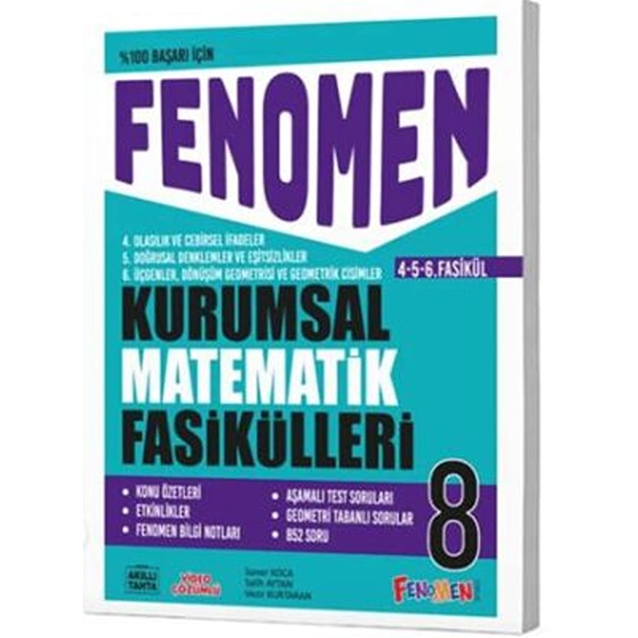 Fenomen Yayınları 8 Kurumsal Matematik Fasikülleri 4-5-6