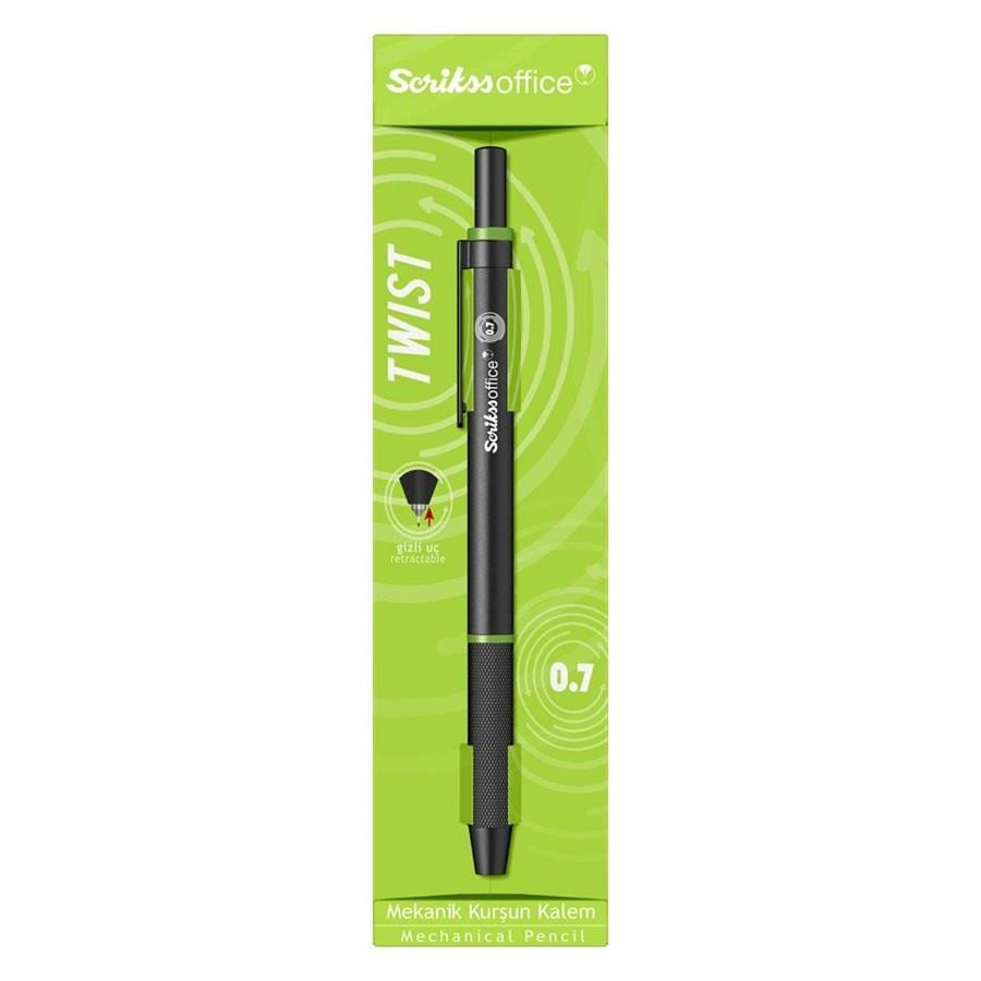 Scrikss Office Versatil Kalem Twist 0.7mm Yeşil