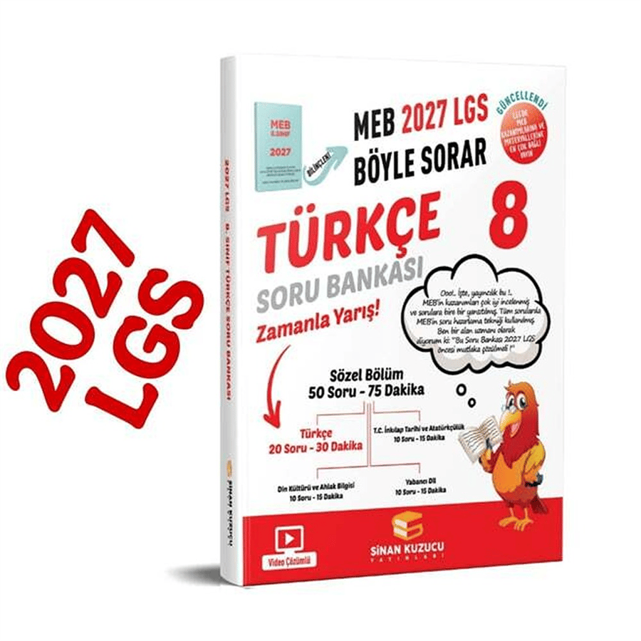 Sinan Kuzucu Yayınları 8. Sınıf 2027 LGS MEB Böyle Sorar Türkçe Soru Bankası (Güncel Baskı)