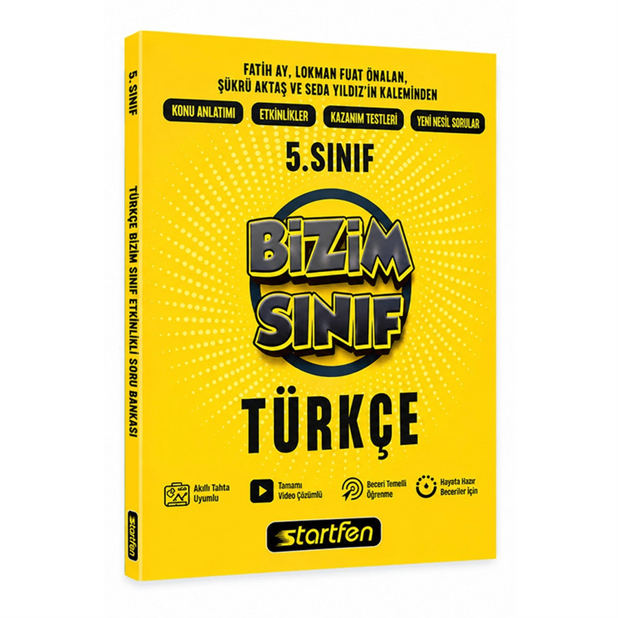 Startfen Yayınları 5. Sınıf Türkçe Bizim Sınıf Etkinlikli Soru Bankası (2026-2027 Güncel Baskı)