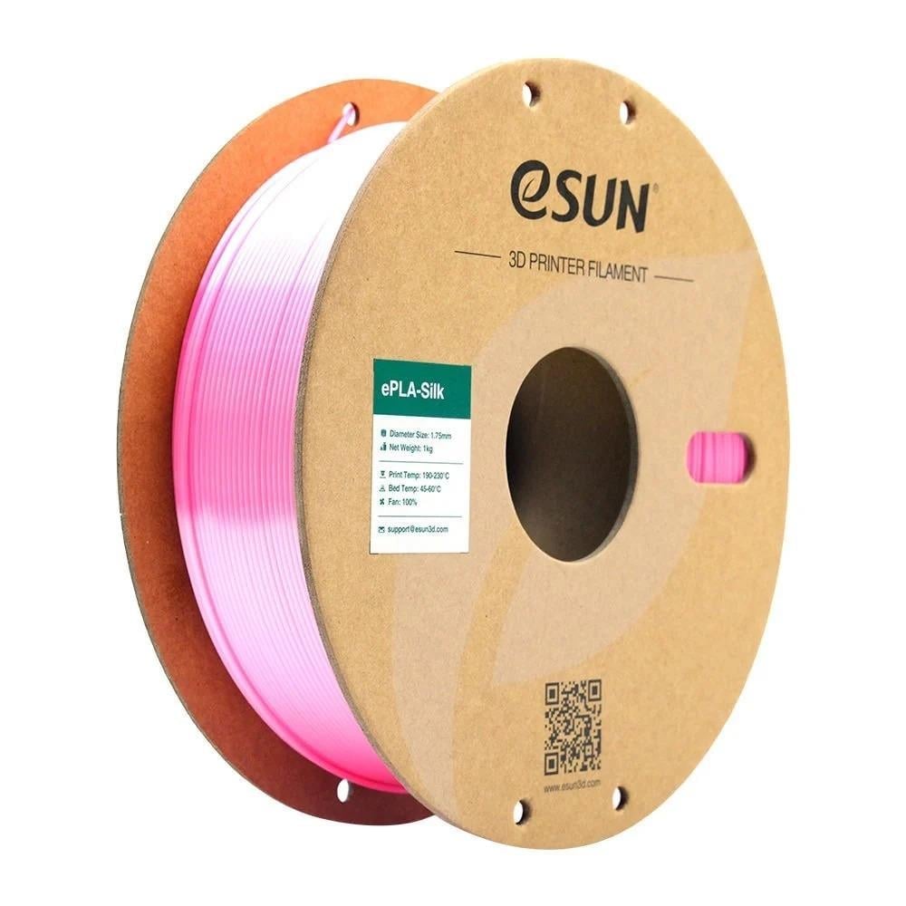 Esun PLA-SILK Filament 1.75 mm 1 Kg - Pembe
