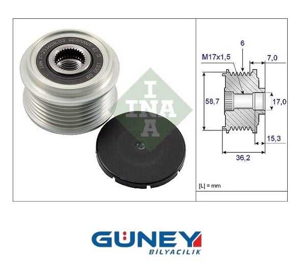 GA 752.00 F-233608 connect GATES OAP7051 AKROS AP-042 GNR AB05 RUV 55293