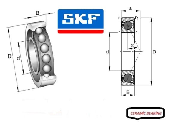HCS7004C B7004 2RS SERAMİK TANELİ HASSAS AÇILI RULMAN