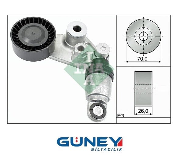 INA 534029710 (RVL 57506) SNR GA385.04 KFR 90493 V KAYIŞ GERGİ KÜTÜĞÜ (70*26) SSANGYONG ACTYON, KYRO
