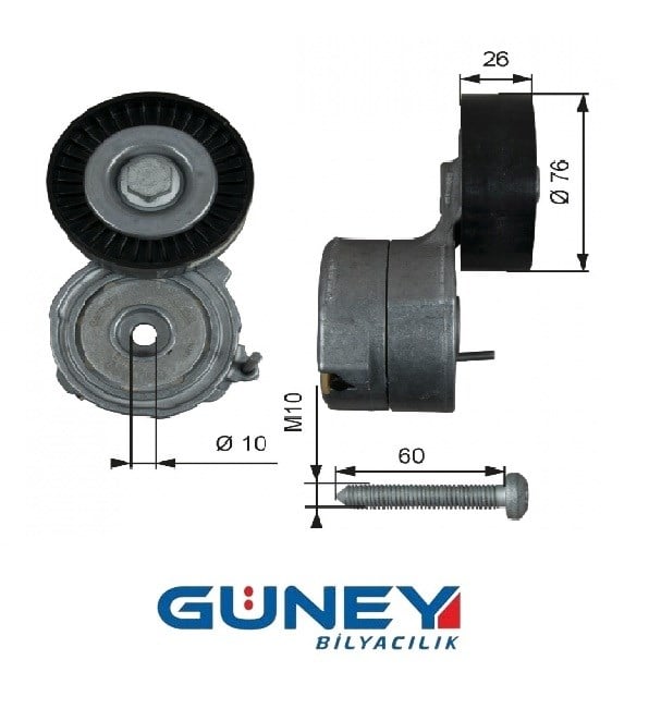 INA 534037510 (RVL 56360) SNR GA357.38 V KAYIŞ GERGİ RULMANI AUDI A4, A5, A6, A8