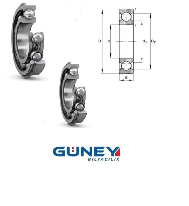 ORS QJ 630106 CIFT IC BILEZIKLI MURAT 131 PIRIZDIREK RULMANI) ( SKF 615722 ) 30X75X19