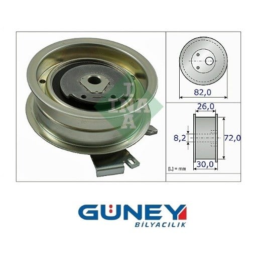 TRİGER GERGİ RULMANI (82*30) AUDI A3, A4;ALTEA, ALTEA XL, CORDOBA, CORDOBA VARIO, IBIZA III-IV, LEON