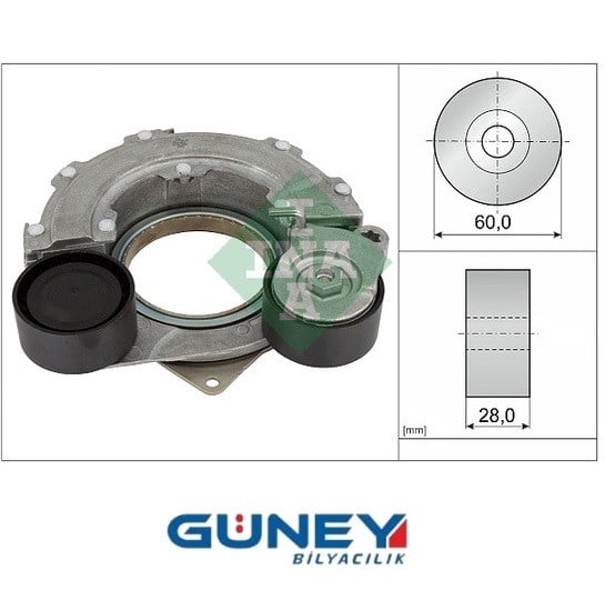 YENİ KOD 534088210  V KAYIŞ GERGİ KÜTÜĞÜ (60*28) HYUNDAI TUCSON 1.6 CRDi 2019- GTS T39564