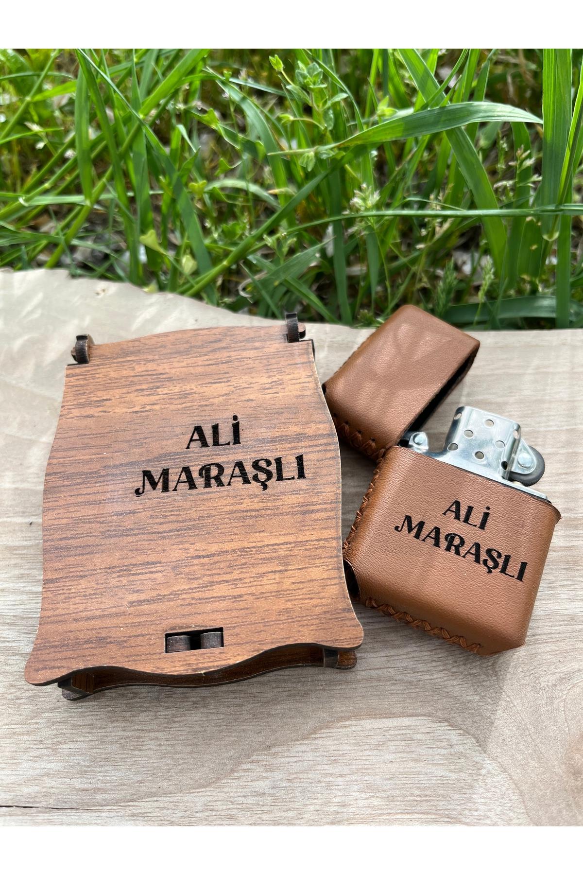 Kişiye Özel Deri Kılıflı Zippo Çakmak