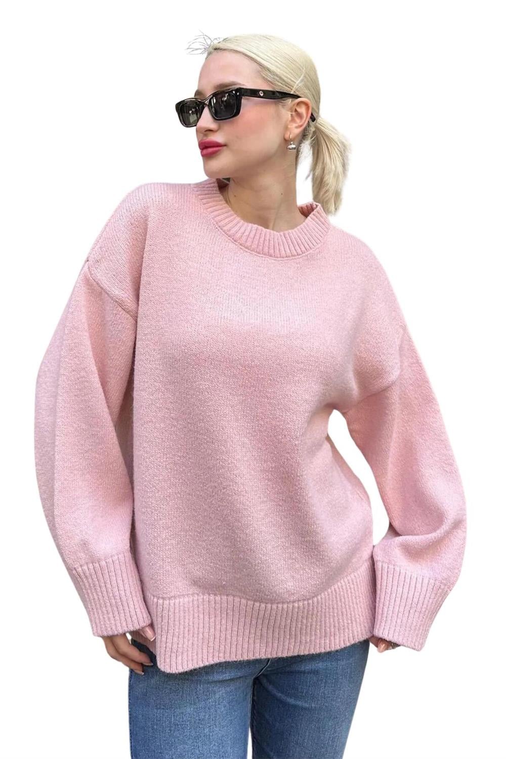 Bisiklet Yaka Oversize Triko Kazak 750