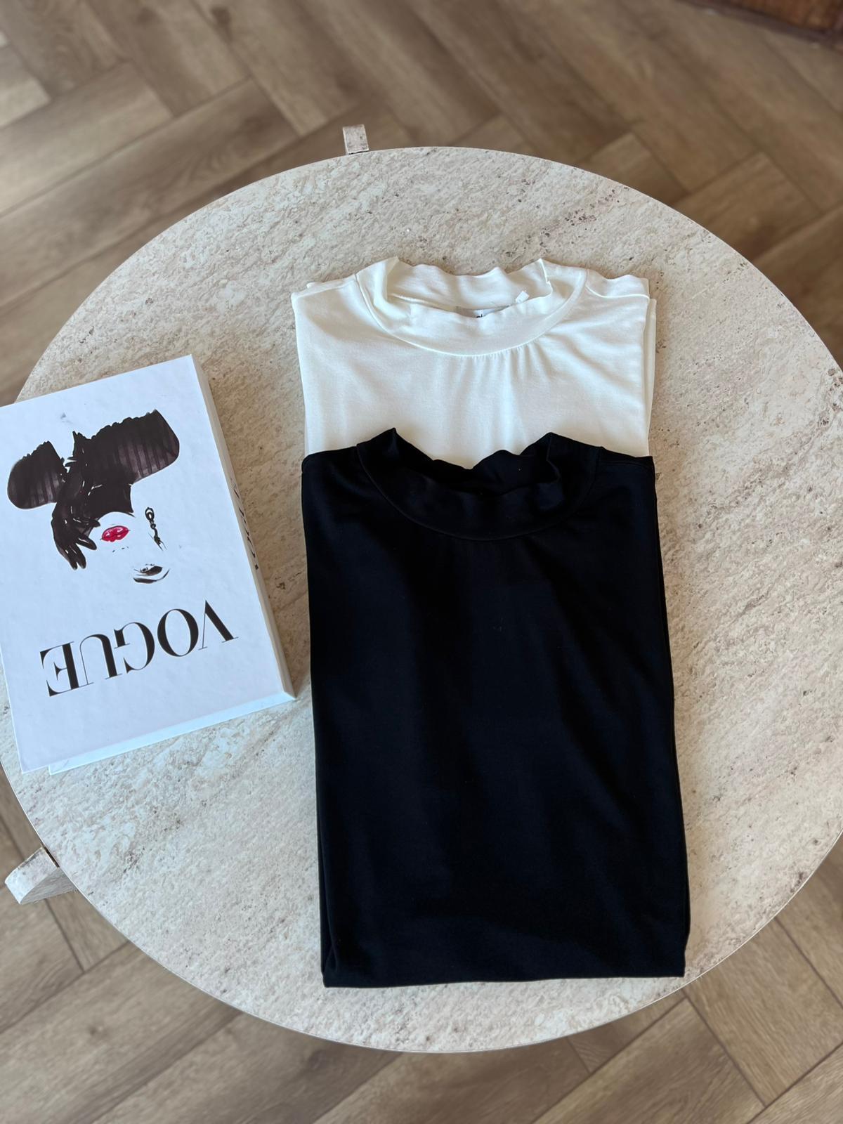 0 Kollu Penye İçlik Siyah