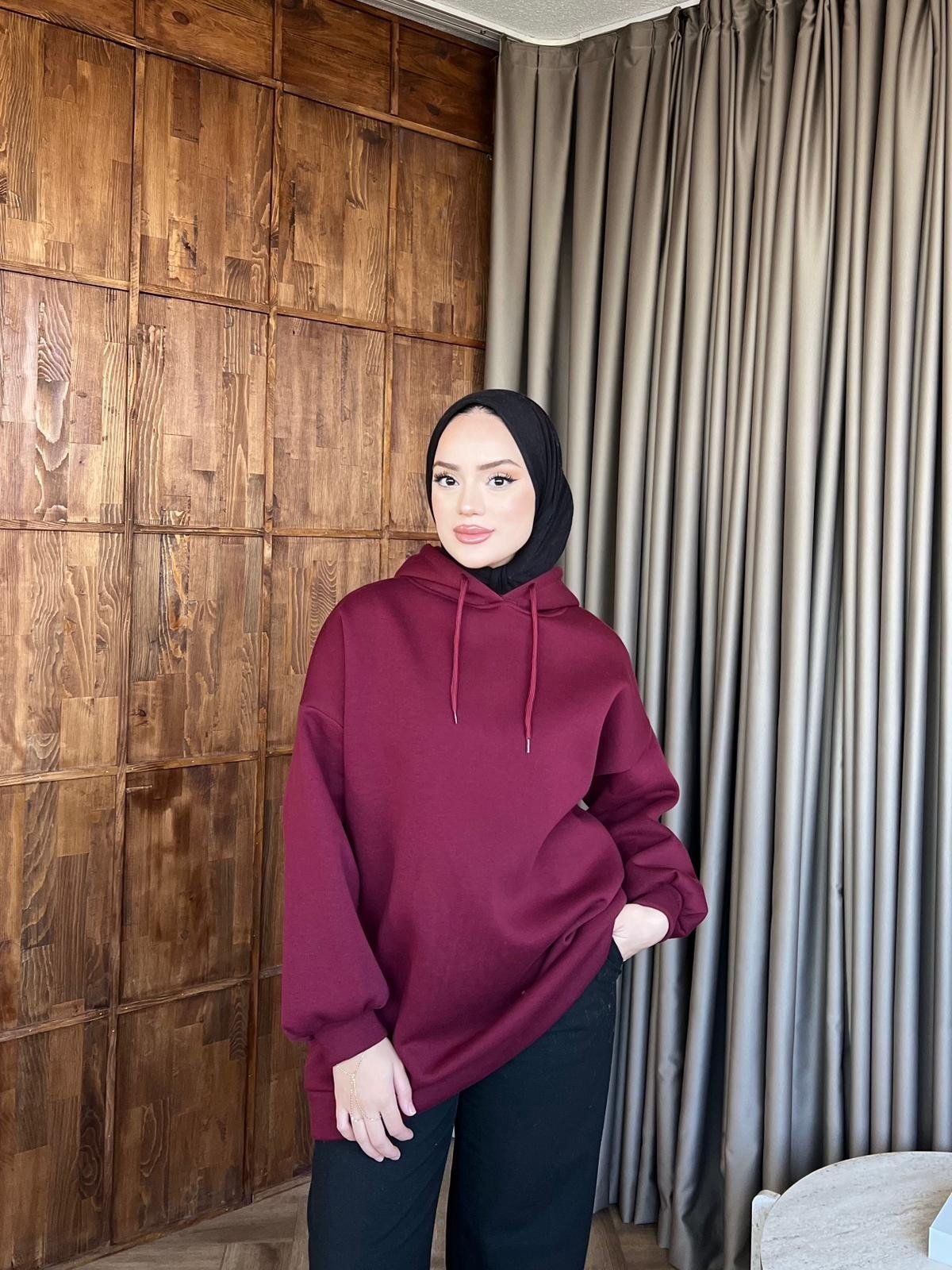 Aden 3 İplik Sweat - Bordo