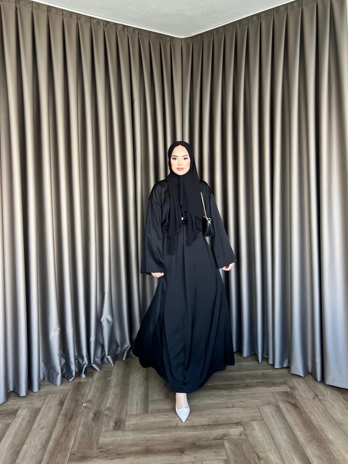 Arabic Belden Bağlamalı Elbise - Siyah