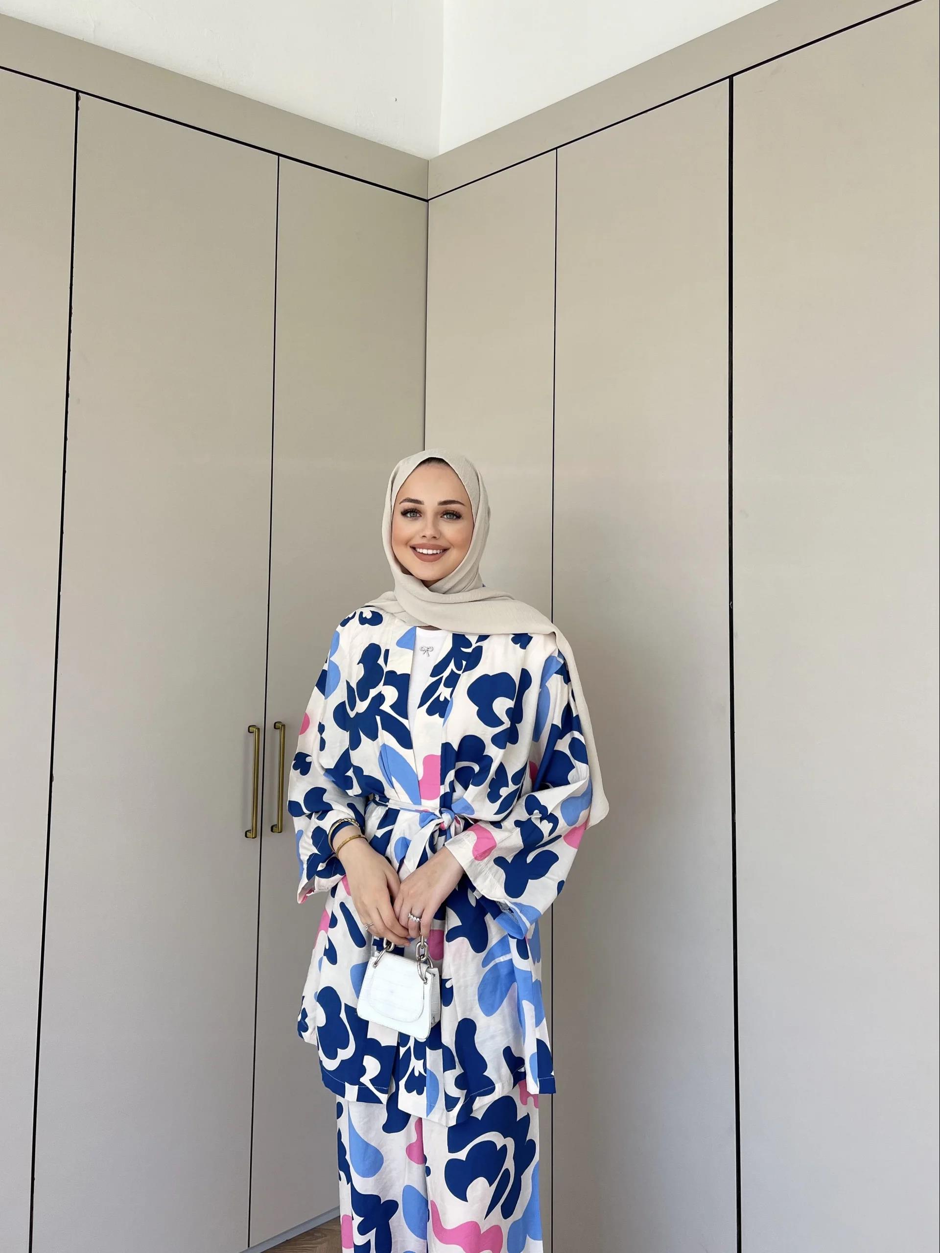 Çağla Kimona Takım - Mavi