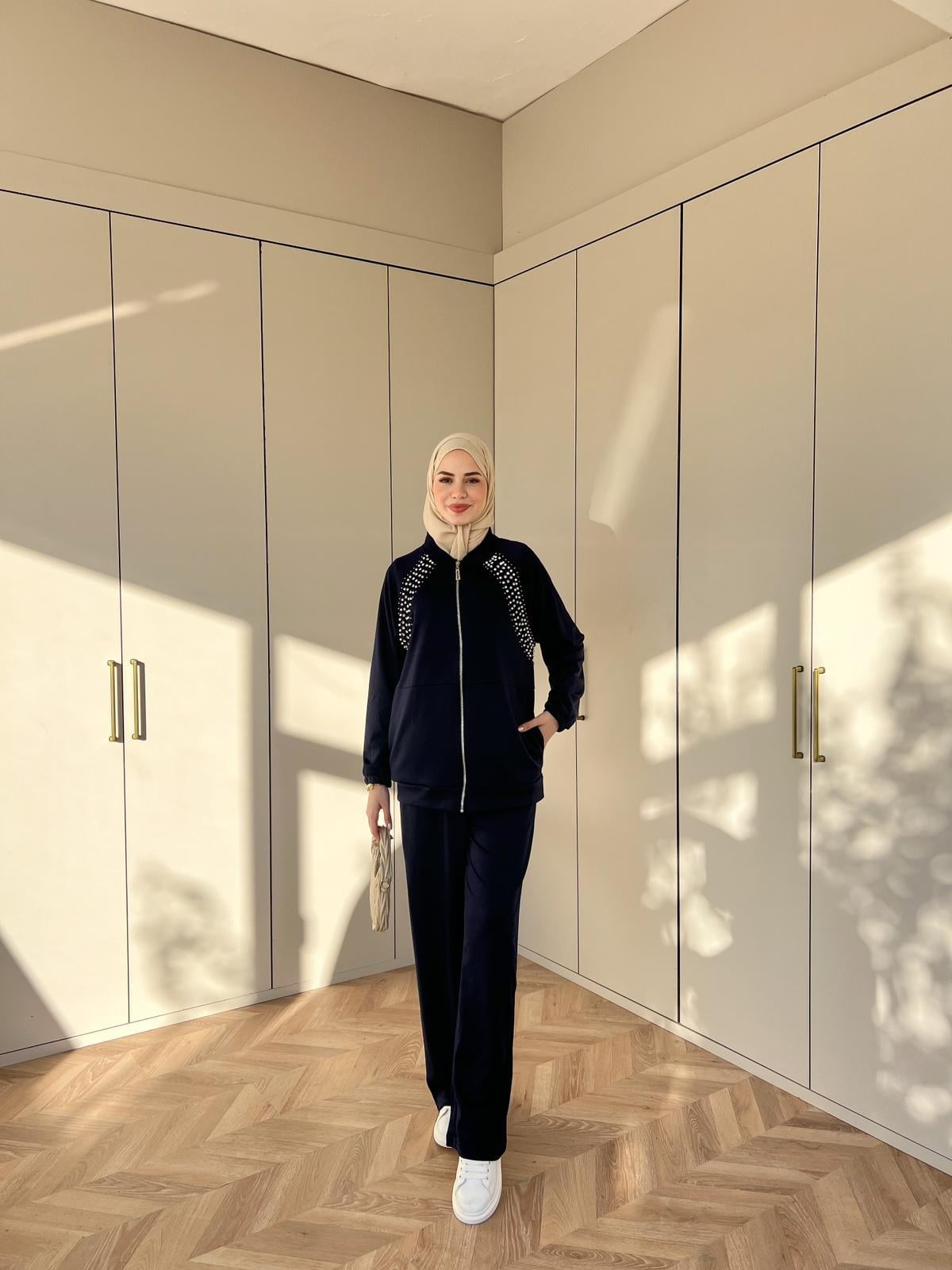 Hedis Taşlı Takım Lacivert
