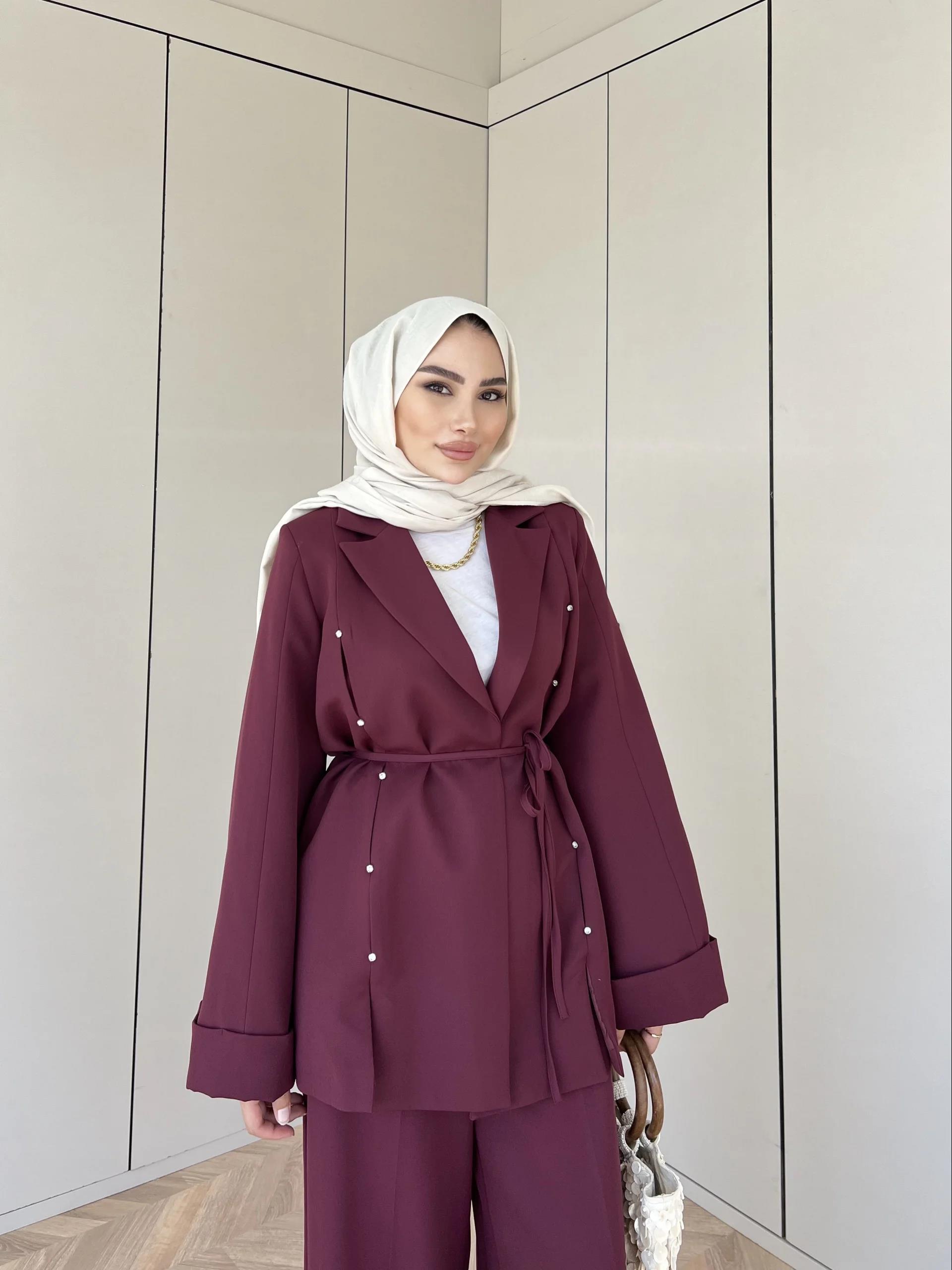 Kayyum Taşlı Takım - Bordo