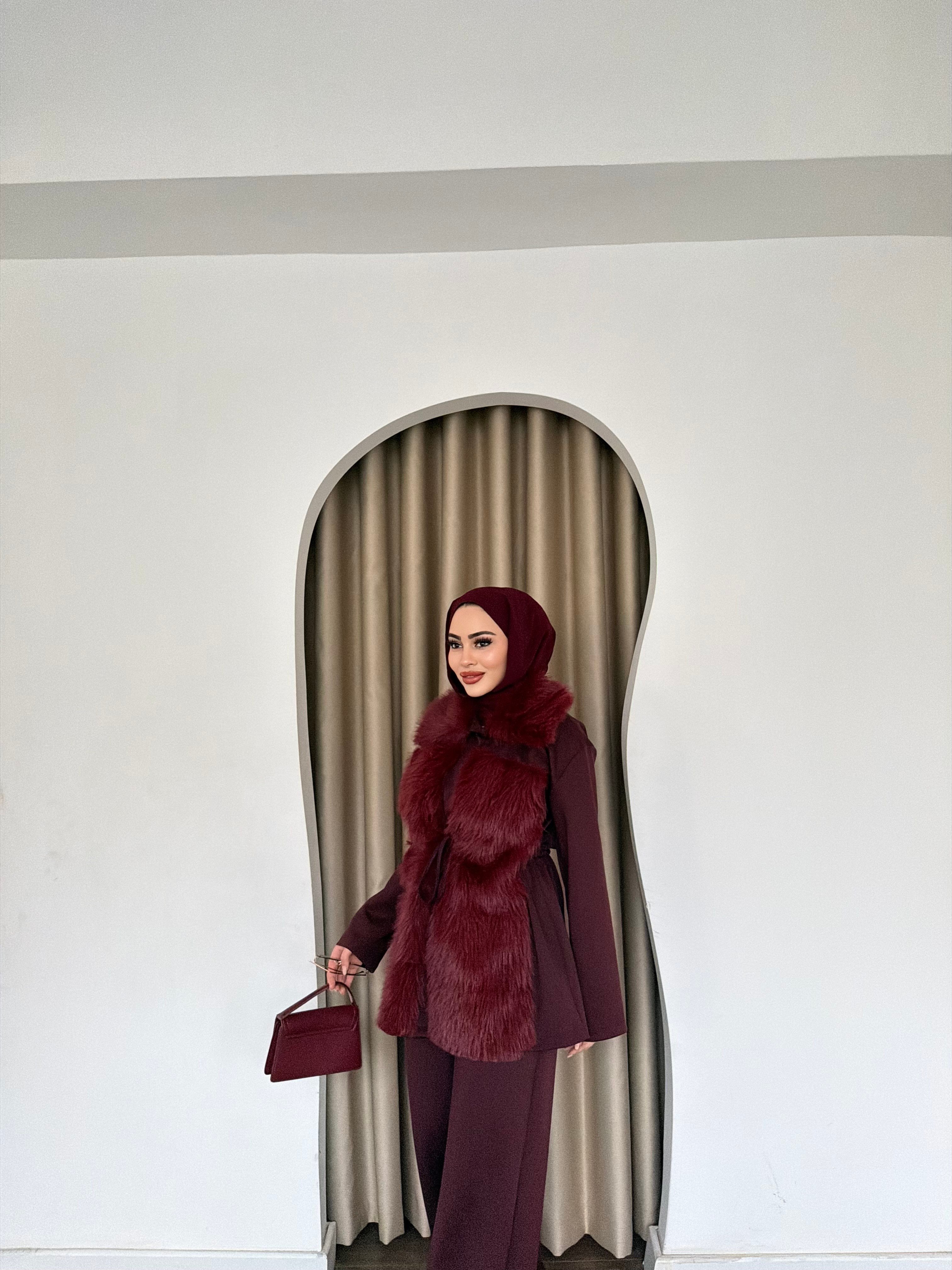 Kumru Kükr Detay Takım - Bordo