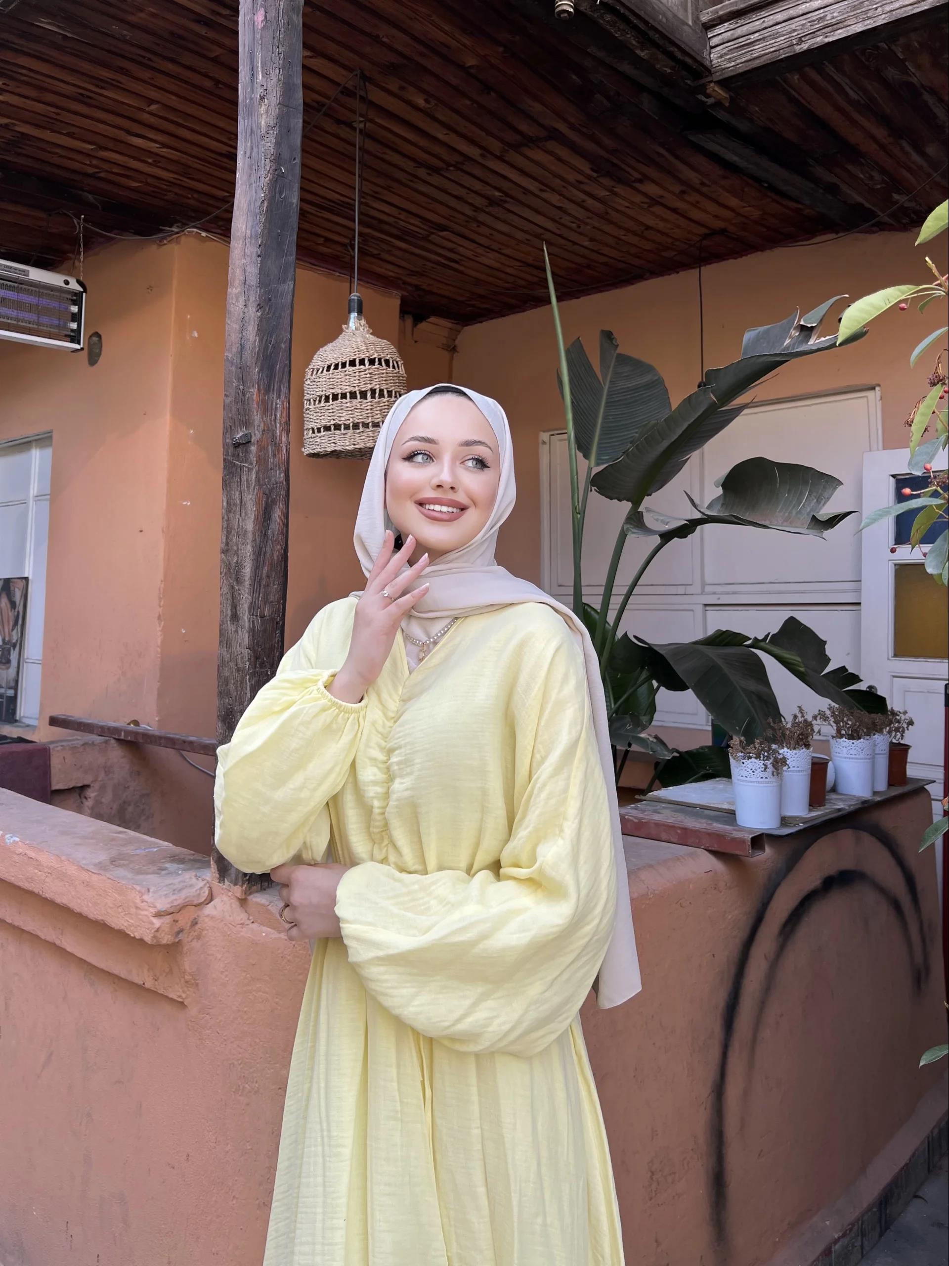 Missa Büzgüllü Elbise - Sarı